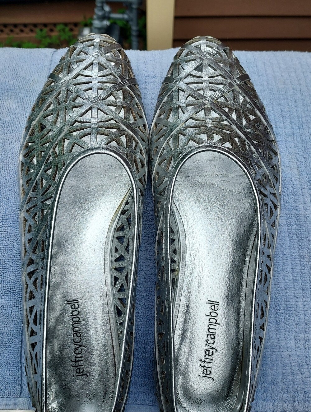 Jeffrey Campbell Silver Skylark Shoes Size 9 With Box - Picture 3 of 8